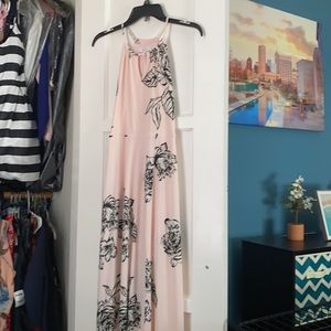 Pretty pink maxi dress